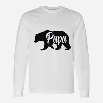 Papa Bear Idea Humor Long Sleeve T-Shirt - Seseable