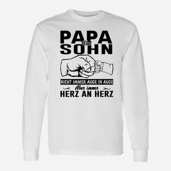 Papa und Sohn Faustgruß Langarmshirts, Väterliche Liebe Design - Seseable