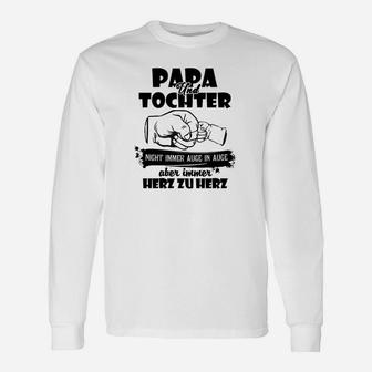 Papa und Tochter Faustbump-Herz Langarmshirts, Herzensbindung Motiv - Seseable