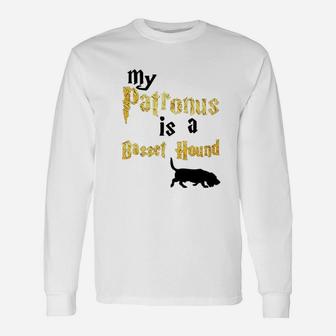 My Patronus Is A Basset Hound Basset Hound Long Sleeve T-Shirt - Seseable