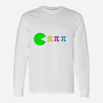 Pi Day Math Science Ate Pi Symbol Color Long Sleeve T-Shirt - Seseable