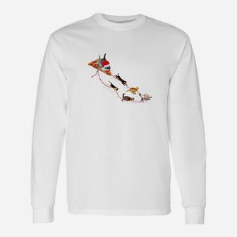 Pizza Santa Shark Christmas Ca Sharkmas Xmas Long Sleeve T-Shirt - Seseable