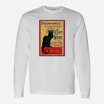 Poster Foundry Le Chat Noir The Black Cat Paris Art Deco Vintage Long Sleeve T-Shirt - Seseable