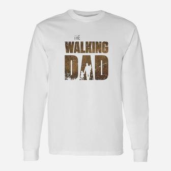 Premium Walking Dad Fathers Day Dad Long Sleeve T-Shirt - Seseable