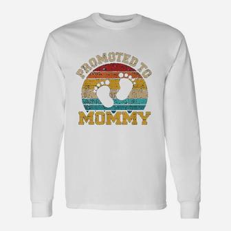 Promoted To Mommy 2021 Vintage Mom Long Sleeve T-Shirt - Seseable