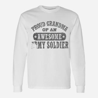 Proud Army Grandma Long Sleeve T-Shirt - Seseable