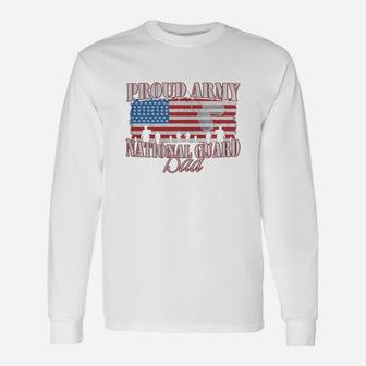 Proud Army National Guard Dad Frontside Long Sleeve T-Shirt - Seseable