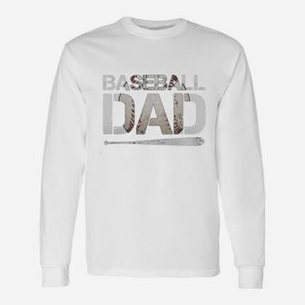 Proud Baseball Dad Shirt Best Baseball Dad Tees Long Sleeve T-Shirt - Seseable