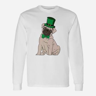 Pug Saint Patricks Day For Dog Lover Long Sleeve T-Shirt - Seseable