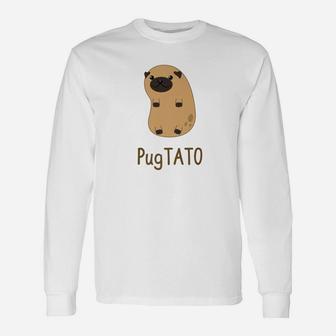 Pugtato Shirt Dog Pug Potato Apparel Christmas Long Sleeve T-Shirt - Seseable