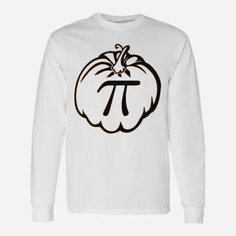 Pumpkin Pi Math Thanksgiving Fall Autumn Long Sleeve T-Shirt - Seseable