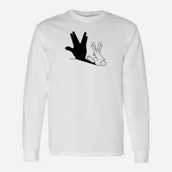 Rabbit Trek Hand Shadow Long Sleeve T-Shirt - Seseable