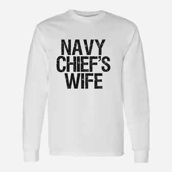 Rearguard Navy Chiefs Wife Long Sleeve T-Shirt - Seseable