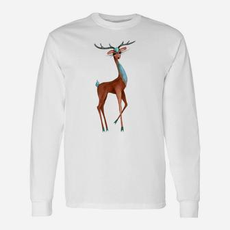 Reindeer Mama Christmas Matching Costume Long Sleeve T-Shirt - Seseable