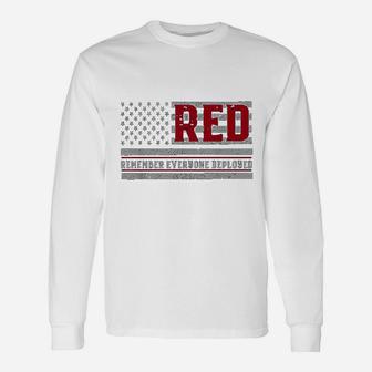 Remember Everyone Veteran Deployed Red Friday Long Sleeve T-Shirt - Seseable