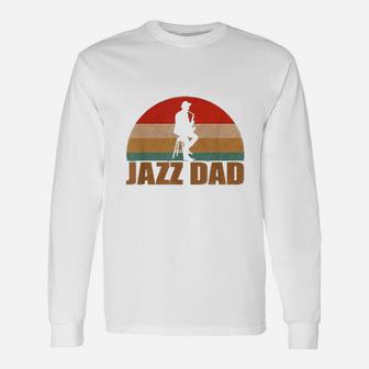 Retro Jazz Dad Long Sleeve T-Shirt - Seseable