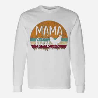 Retro Vintage Farm Mama Hen Chicken Long Sleeve T-Shirt - Seseable