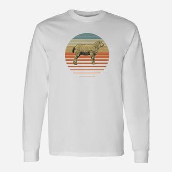 Retro Vintage Fuzzy Cute Sheep For Farmer Farming Tee Long Sleeve T-Shirt | Seseable UK