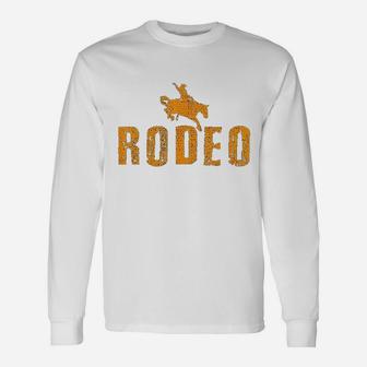 Rodeo Horse Western Country Vintage Long Sleeve T-Shirt - Seseable