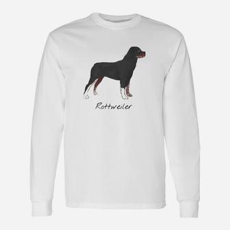 Rottweiler Fun Dogs Long Sleeve T-Shirt - Seseable