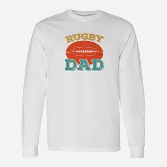 Rugby Dad Shirt Vintage Rugby For Men Long Sleeve T-Shirt - Seseable