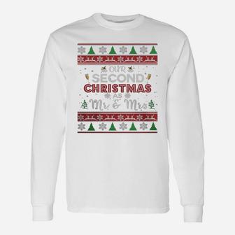 Our Second Christmas As Mr And Mrs Long Sleeve T-Shirt - Seseable
