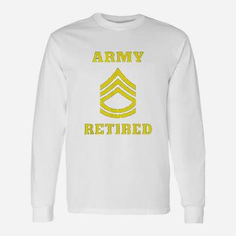 Sergeant First Class Army Retired Long Sleeve T-Shirt - Seseable