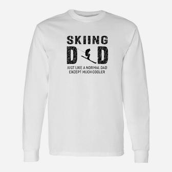 Skiing Dad For Father Ski Men Long Sleeve T-Shirt - Seseable