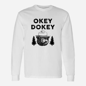 Smokey Bear Okey Dokey Long Sleeve T-Shirt - Seseable