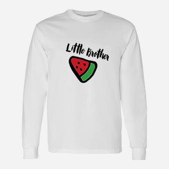 The Spunky Stork Watermelon Big Sister Little Brother Matching Siblings Long Sleeve T-Shirt - Seseable