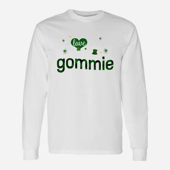 St Patricks Day Cute Shamrock I Love Being Gommie Heart Long Sleeve T-Shirt - Seseable