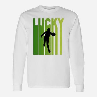 St Patricks Day Lucky Bowling Sport Lovers Long Sleeve T-Shirt - Seseable