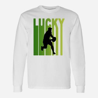 St Patricks Day Lucky Rugby Sport Lovers Long Sleeve T-Shirt - Seseable