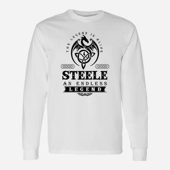 Steele An Endless Legend Long Sleeve T-Shirt - Seseable