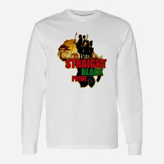 Straight Black Pride Long Sleeve T-Shirt - Seseable
