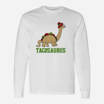 Tacosaurus Taco Stegosaurus Taco Dinosaur Long Sleeve T-Shirt - Seseable