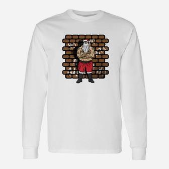 Tattooed Dad Christmas Gangsta Santa Long Sleeve T-Shirt - Seseable