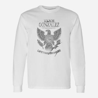 Team Gonzalez Lifetime Member Surname Long Sleeve T-Shirt - Seseable