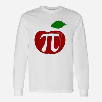 Thanksgiving Apple Pie Lover Pi Day Math Teacher Long Sleeve T-Shirt - Seseable