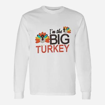 Thanksgiving Matching Sister Brother Big Turkey Long Sleeve T-Shirt - Seseable