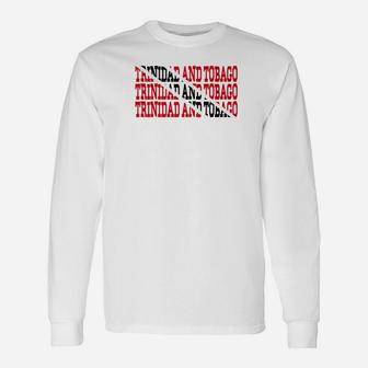 Trinidad And Tobago Trinidadian Flag Sports Lovers Long Sleeve T-Shirt - Seseable
