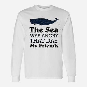Tv Vandelay Sea Was Angry That Day Costanza Graphic Long Sleeve T-Shirt - Seseable