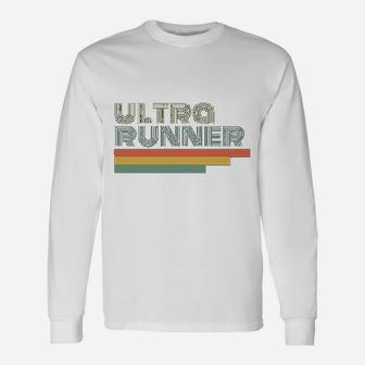 Ultra Runner Vintage Retro Marathon Trail Running Long Sleeve T-Shirt - Seseable