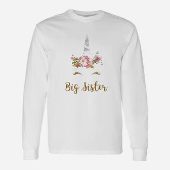 Unicorn Big Sister Im Going To Be A Big Sister Long Sleeve T-Shirt - Seseable