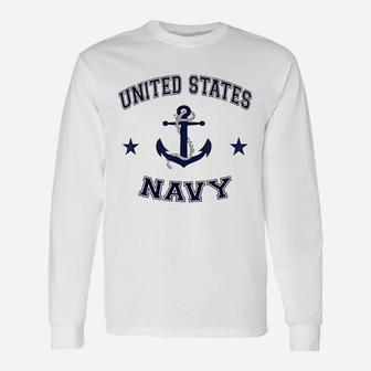 United States Navy Vintage Military Long Sleeve T-Shirt - Seseable