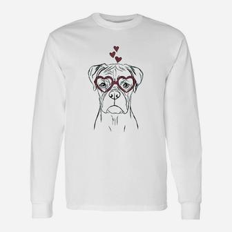 Valentine Reese The Boxer Dogs Long Sleeve T-Shirt - Seseable