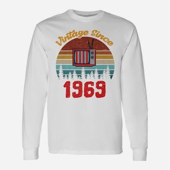 Vintage 1969 Birthday Fathers Day Long Sleeve T-Shirt - Seseable