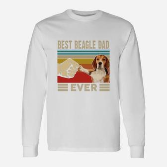 Vintage Best Beagle Dad Ever Long Sleeve T-Shirt - Seseable