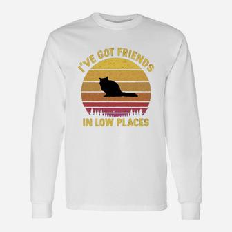 Vintage Birman I Have Got Friends In Low Places Cat Lovers Long Sleeve T-Shirt - Seseable