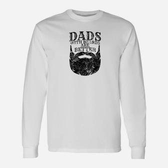 Vintage Dads With Beards Are Better Fathers Day Long Sleeve T-Shirt - Seseable